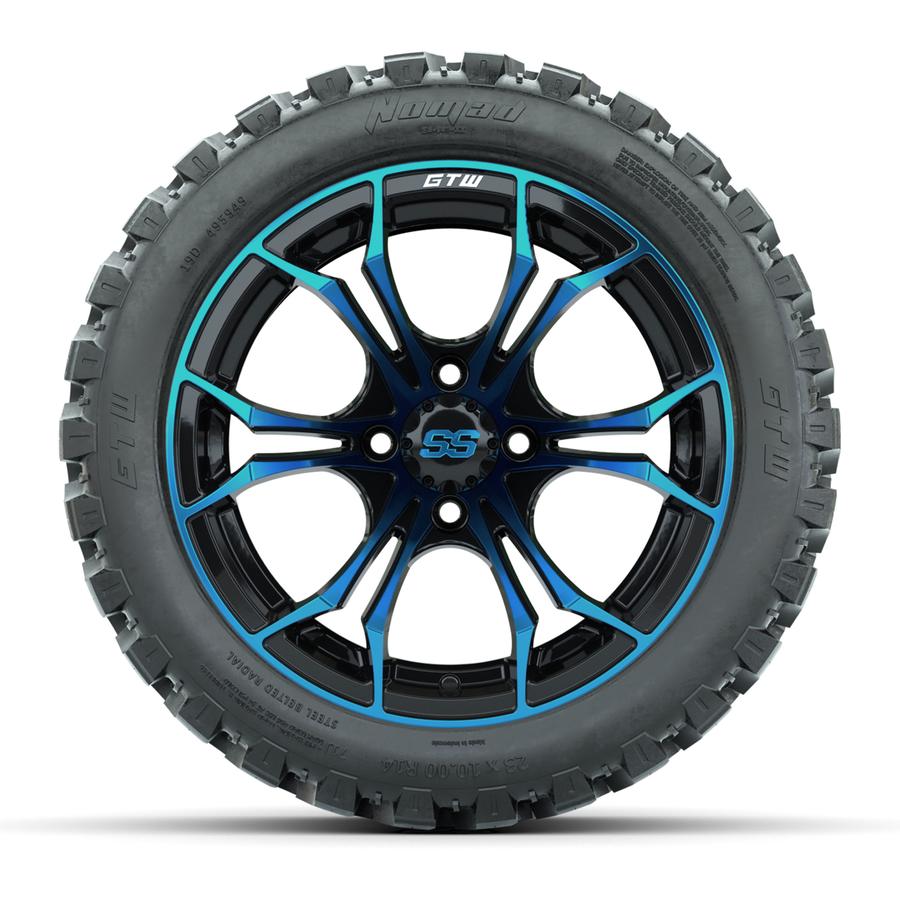 GTW SPYDER BLUE AND BLACK SET W/ All Terrain NOMAND Tires