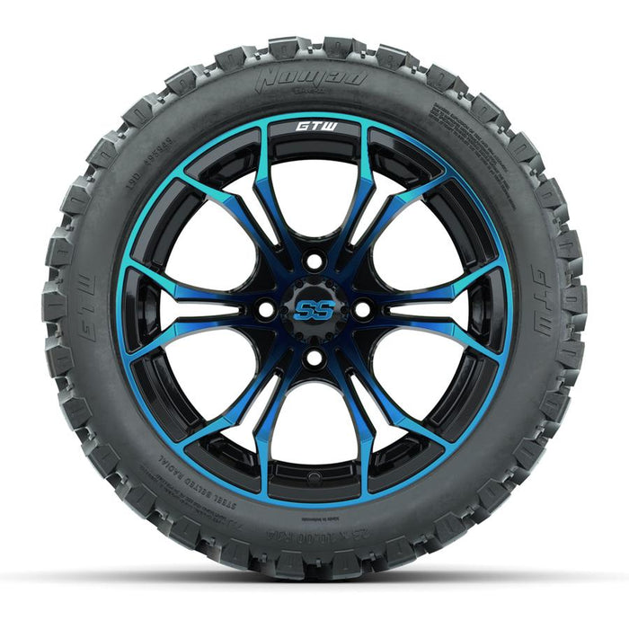 GTW SPYDER BLUE AND BLACK SET W/ All Terrain NOMAND Tires