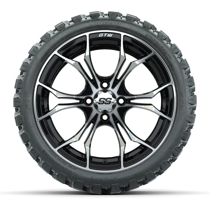 GTW Spyder Machined/Black  Wheels w/ Nomad All-Terrain Tires – Full Set