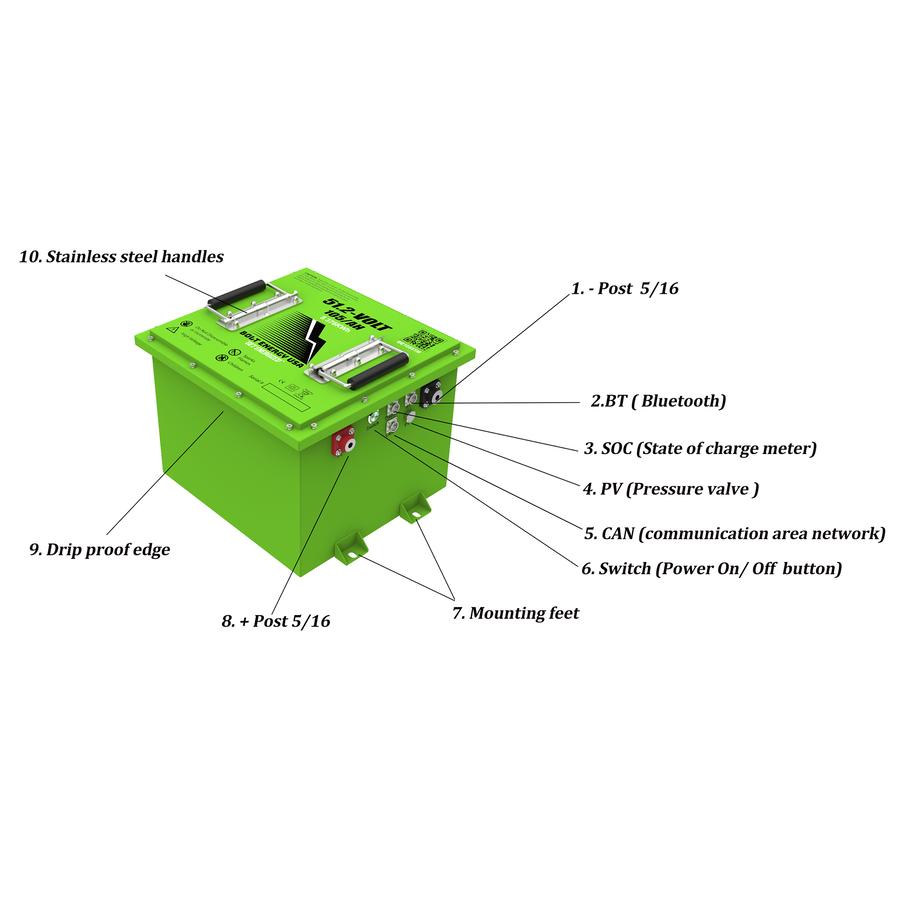 BOLT ENERGY USA 105AH LITHIUM BATTERY